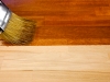 Wood texture and paintbrush / housework background
